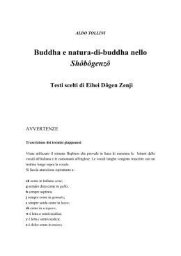 Buddha e natura di Buddha nello Shobogenzo