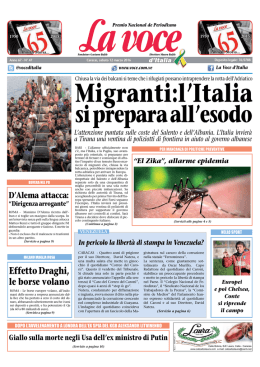 Migranti:l`Italia - La Voce d`Italia