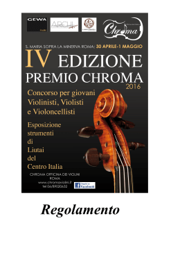 Regolamento - Chroma Officina dei Violini