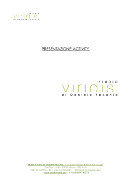 presentazione activity - Studio Viridis di Daniele Fecchio Garden