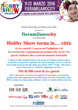 Hobby Show Milano 2016