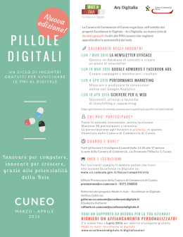 Pillole digitali 2 - Camera di commercio di Cuneo