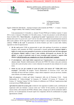 PNSD on The Road - Ufficio Scolastico Regionale per la Calabria