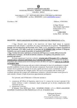 Circolare interna n. 104 - Istituto Comprensivo Ghilarza