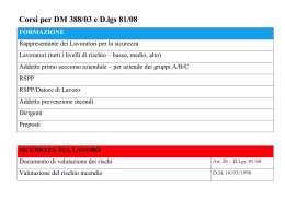 Corsi per DM 388/03 e D.lgs 81/08