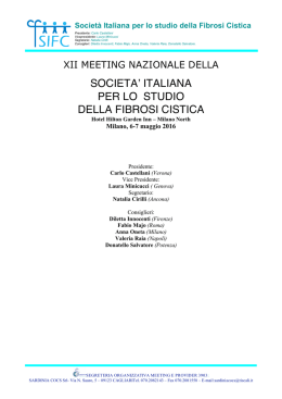 Programma... - Società Italiana per lo studio della fibrosi cistica
