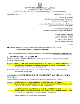 leggi la circolare - Istituto Comprensivo di Albinea