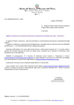 Nota USR Prot. n. 2629 - Codi-Amo - USR Sardegna