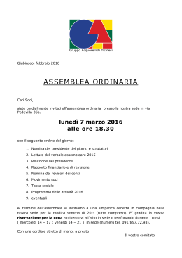 assemblea ordinaria - GAT Gruppo Acquerellisti Ticinesi