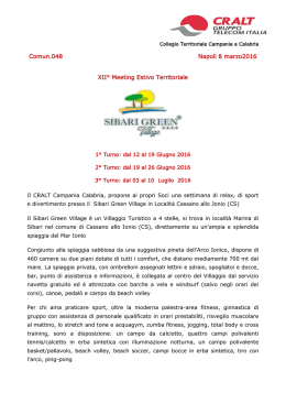 Cral Telecom: Meeting Territoriale Campania Calabria 2016