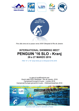 international swimming meet penguin