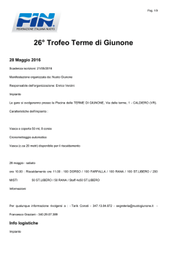 26° Trofeo Terme di Giunone - Federazione Italiana Nuoto