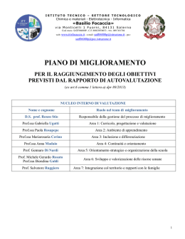 piano di miglioramento - ITT Basilio Focaccia