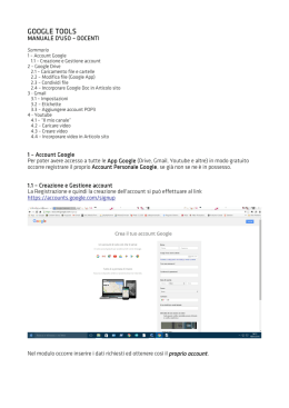 Manuale d`uso tools Google - Istituto Comprensivo Villa Minozzo