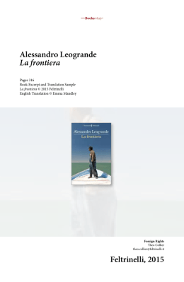 Alessandro Leogrande La frontiera Feltrinelli, 2015