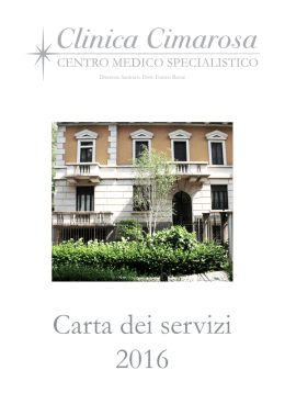 brochure CIMAROSA - Clinica Cimarosa
