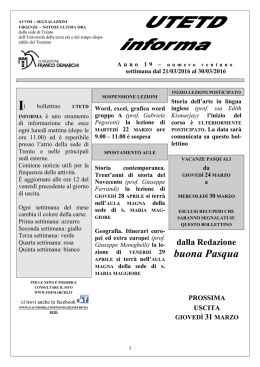 Utetd Informa - Fondazione Franco Demarchi