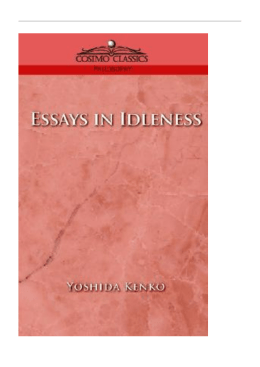 Essays in Idleness by Yoshida Kenk? - csr-in