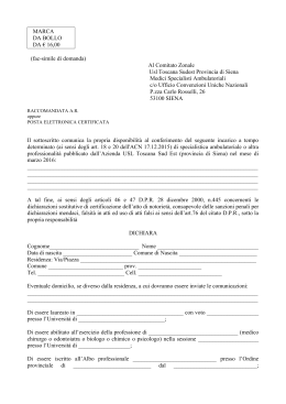 Fac-simile-domanda - Azienda USL 7 di Siena