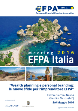 scarica qui il programma - EFPA Italia Meeting 2016