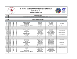2^ PROVA CAMPIONATO NAZIONALE ACROSPORT Serie C1 e C2