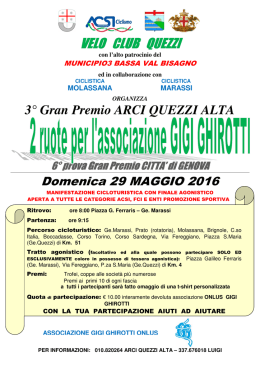3° GP Arci Quezzi Alta - ACSI Ciclismo Liguria