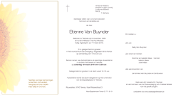 Etienne Van Buynder - Wase Begrafenissen