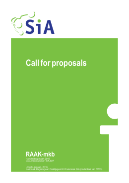 Call for proposals RAAK-mkb