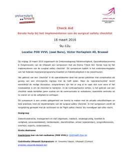 Programma symposium Check aid- 18-03-2016 - Zorgnet
