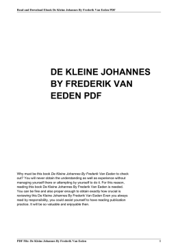 de kleine johannes by frederik van eeden pdf
