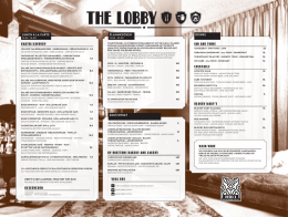 Lunchkaart - The Lobby