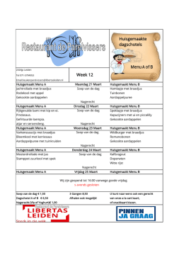 Menukaart Parelvissers week 12