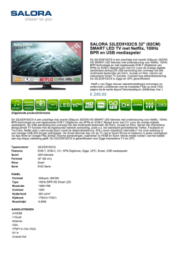 SALORA 32LED9102CS 32" (82CM) SMART LED TV met Netflix