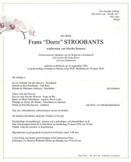 Stroobants Frans brief