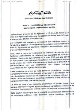 note BA n&deg; 17 2016 DGC du 13/03/2016