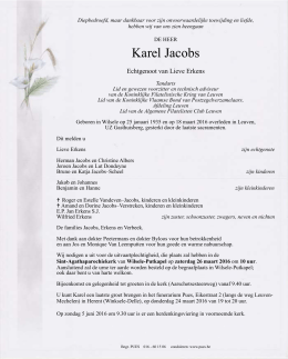 Jacobs Karel brief