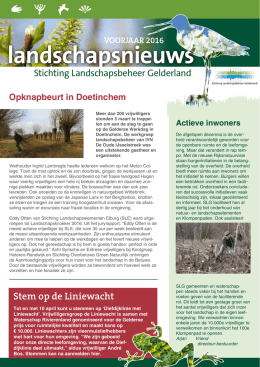 landschapsnieuws - Stichting Landschapsbeheer Gelderland
