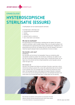 HysteroscopiscHe sterilisatie (essure)