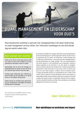 duaal management en leiderschap