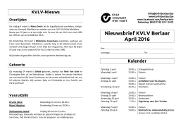April - KVLV Berlaar