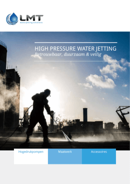 HigH pressure wAter jetting