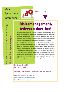 Uitnodiging mini-symposium risicomanagement Antwerpen