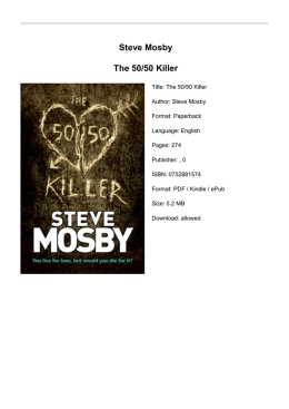 Steve Mosby The 50/50 Killer