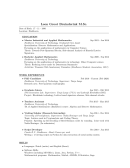 Leon Groot Bruinderink M.Sc.