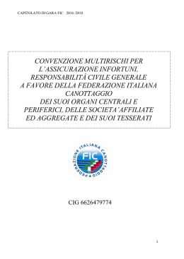 Convenzione Multirischi FIC - Federazione Italiana Canottaggio