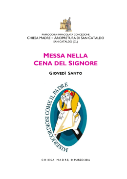 Libretto della Celebrazione
