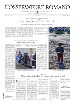 L`OSSERVATORE ROMANO