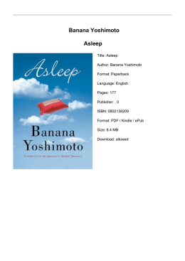 Banana Yoshimoto Asleep