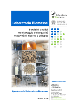 quaderno_laboratorio - Laboratorio Biomasse
