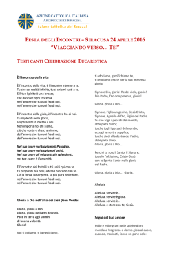 Canti Liturgia - ACI – Azione Cattolica Italiana di Siracusa